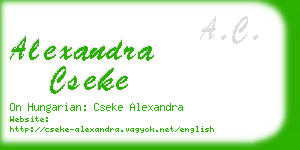 alexandra cseke business card